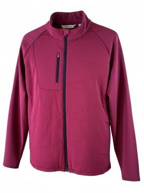 Peter Millar Merge Hybrid Jacket Merlot Golf Performance Full Zip Mens M